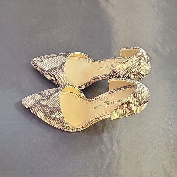 BRAND NEW CHINESE LAUNDRY SNAKESKIN HEEL D'ORSAY POINTED TOE PUMP - Picture 8 of 13